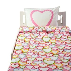 IKEA Twin Colorful Heart Pattern duvet Bedding Set